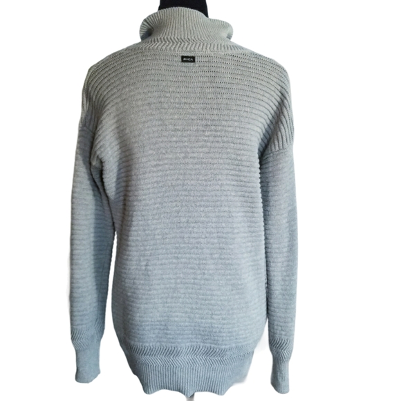 RVCA Sweater Light Grey Knit Pull Over - Picture 2 of 5